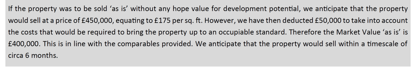 Valuation calculations for 3 & 4 Barrington Close Altrincham