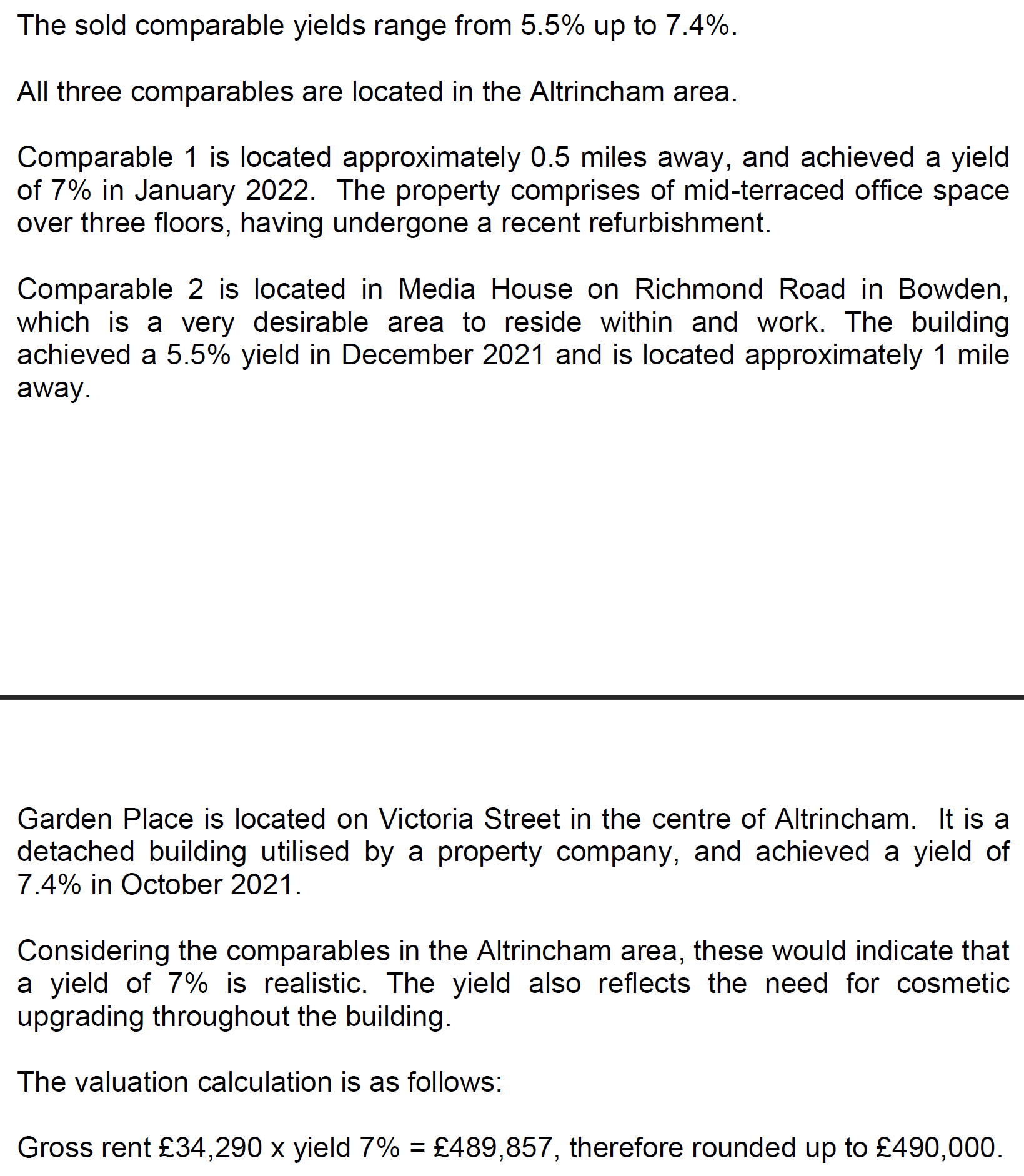 3 & 4 Barrington Close Altrincham survey 2 calculation report screenshot